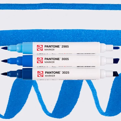 Talens Pantone dvostrani filc set - 3 kom, plavi