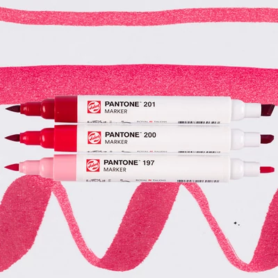 Talens Pantone dvostrani filc set - 3 kom, crveni