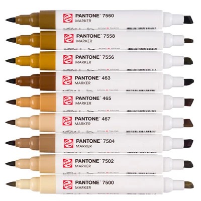 Talens Pantone dvostrani filc set - 9 kom, smeđi