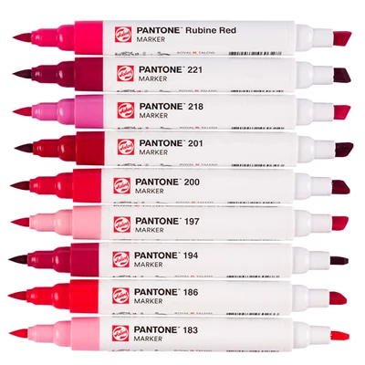 Talens Pantone dvostrani filc set - 9 kom, Cool red