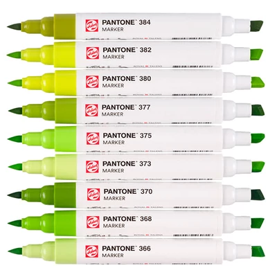 Talens Pantone dvostrani filc set - 9 kom, zeleno žuti