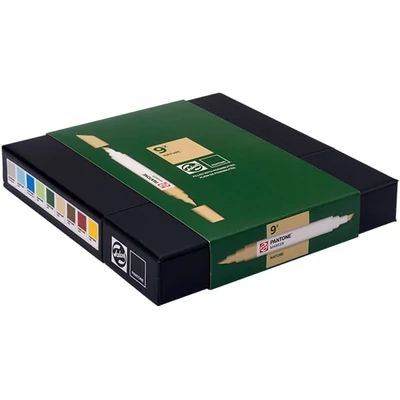Talens Pantone dvostrani filc set - 9 kom, Nature