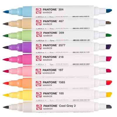 Talens Pantone dvostrani filc set - 9 kom, Pastel