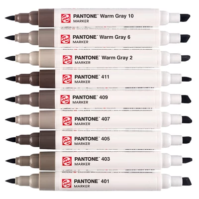 Talens Pantone dvostrani filc set - 9 kom, topla siva
