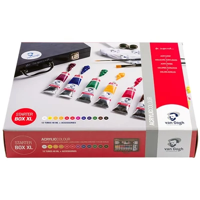 Talens Van Gogh setakrilna boja - Starter Box XL: 19 komada, drvena kutija