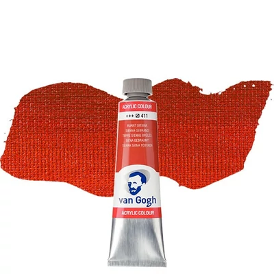 Talens Van Gogh akrilna boja, 40 ml - 411, burnt sienna