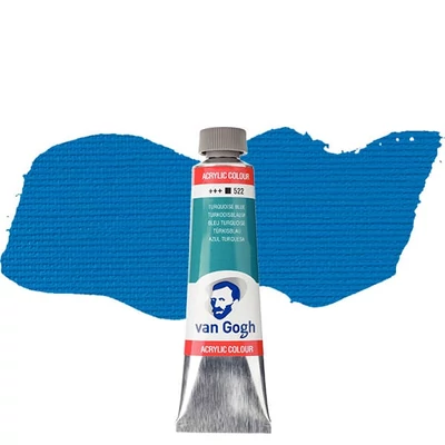 Talens Van Gogh akrilna boja, 40 ml - 522, turquoise blue