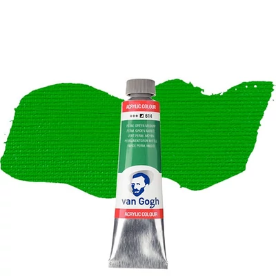 Talens Van Gogh akrilna boja, 40 ml - 614, permanent green medium