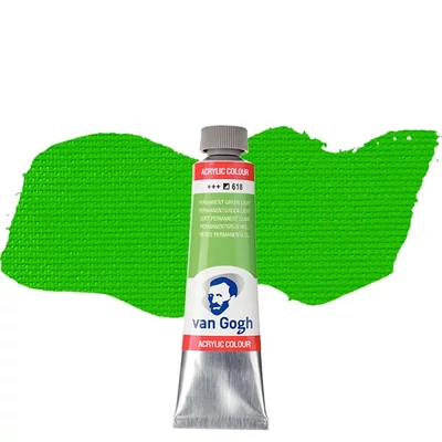 Talens Van Gogh akrilna boja, 40 ml - 618, permanent green light