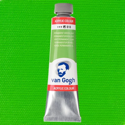 Talens Van Gogh akrilna boja, 40 ml - 618, permanent green light