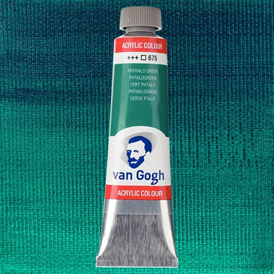 Talens Van Gogh akrilna boja, 40 ml - 675, phthalo green