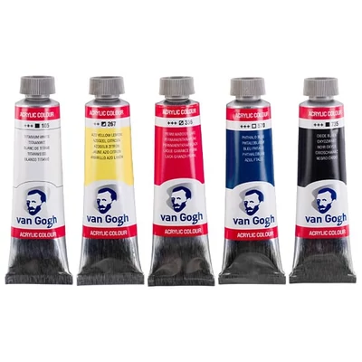 Talens Van Gogh akrilni set boja - 5x40 ml, Primary Mixing Set