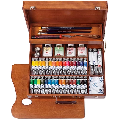 Talens Van Gogh set uljanih slika - 32x20 ml+ 2x60 ml + pribor, u drvenoj kutiji