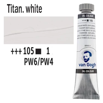 Talens Van Gogh uljana boja, 20 ml - 105, titanium white