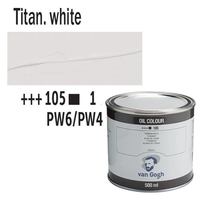 Talens Van Gogh uljana boja, 500 ml - 105, titanium white