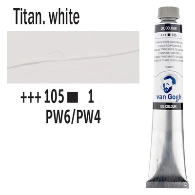 Talens Van Gogh uljana boja, 60ml - 105, titanium white