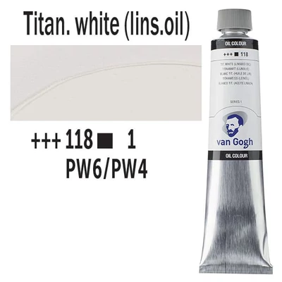 Talens Van Gogh uljana boja, 200 ml - 118, titanium white (linseed oil)