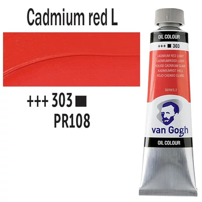 Talens Van Gogh uljana boja, 40 ml - 303, cadmium red light