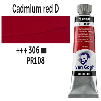 Talens Van Gogh uljana boja, 40 ml - 306, cadmium red deep