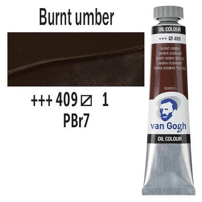 Talens Van Gogh uljana boja, 20 ml - 409, burnt umber