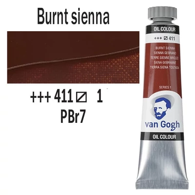 Talens Van Gogh uljana boja, 20 ml - 411, burnt sienna
