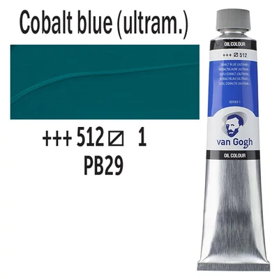 Talens Van Gogh uljana boja, 200 ml - 512, cobalt blue ultramarine