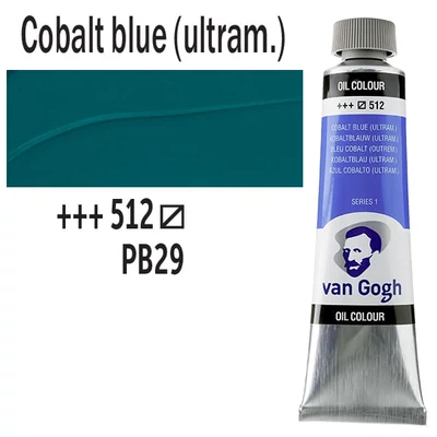 Talens Van Gogh uljana boja, 40 ml - 512, cobalt blue (ultramarine)