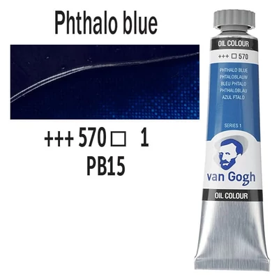 Talens Van Gogh uljana boja, 20 ml - 570, phthalo blue