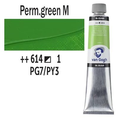 Talens Van Gogh uljana boja, 200 ml - 614, permanent green medium