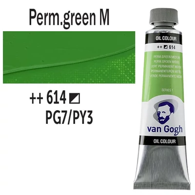 Talens Van Gogh uljana boja, 40 ml - 614, permanent green medium