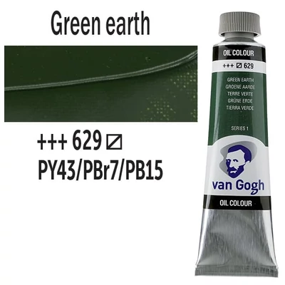 Talens Van Gogh uljana boja, 40 ml - 629, green earth