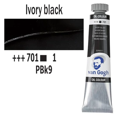 Talens Van Gogh uljana boja, 20 ml - 701, ivory black