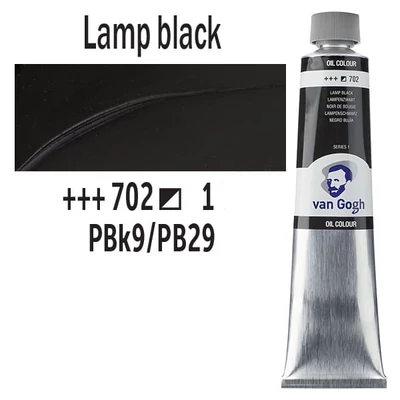 Talens Van Gogh uljana boja, 200 ml - 702, lamp black