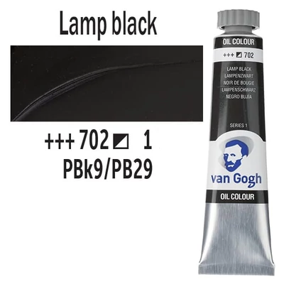 Talens Van Gogh uljana boja, 20 ml - 702, lamp black