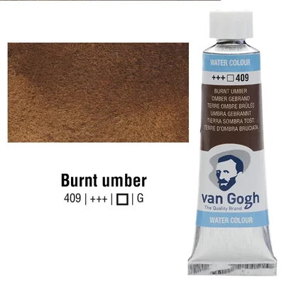 Talens Van Gogh akvarel boja u tubi, 10 ml - 409, burnt umber