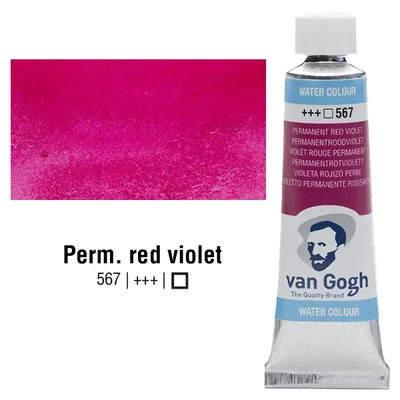 Talens Van Gogh akvarel boja u tubi, 10 ml - 567, permanent red violet