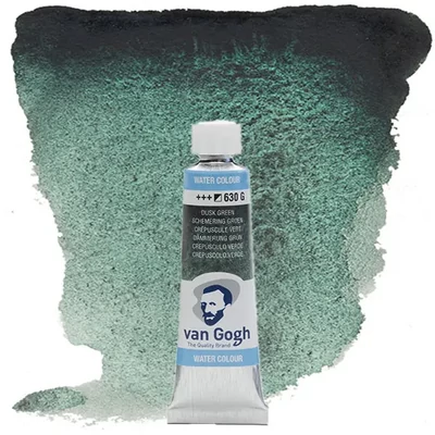 Talens Van Gogh akvarel boja u tubi, 10 ml - 630, dusk green, granulator