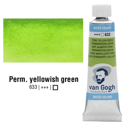 Talens Van Gogh akvarel boja u tubi, 10 ml - 633, permanent yellowish green