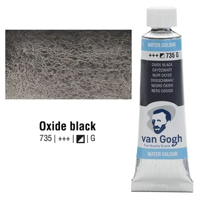 Talens Van Gogh akvarel boja u tubi, 10 ml - 735, oxide black, granulator