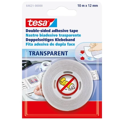 Tesa 64621 obostrano ljepljiva traka, prozirna, 12 mm x 10 m