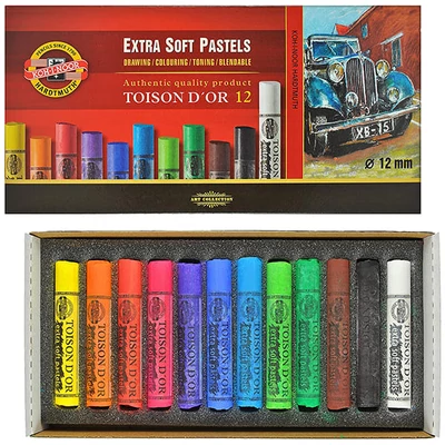 Toison d'Or 8550 set ekstra mekanih puder pastelnih kreda - 12 kom