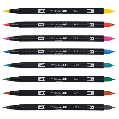 Tombow abt dual brush pen -u raznim bojama