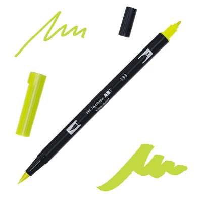 Tombow abt dual brush pen -133, chartreuse