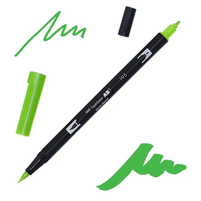Tombow abt dual brush pen -195, light green