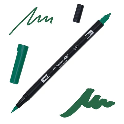 Tombow abt dual brush pen -346, sea green