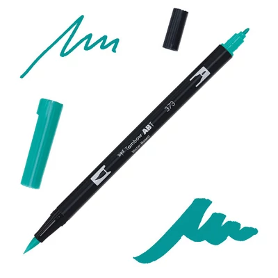 Tombow abt dual brush pen -373, sea blue