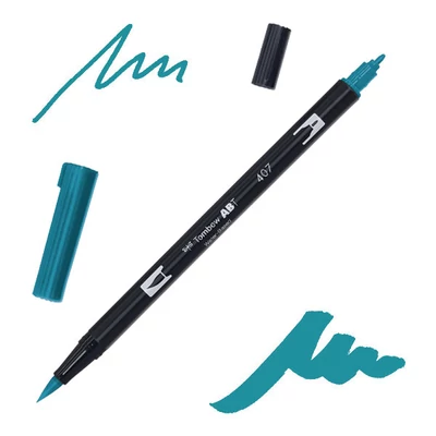Tombow abt dual brush pen -407, Tiki teal