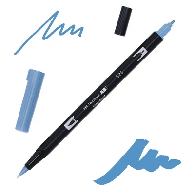 Tombow abt dual brush pen -526, true blue