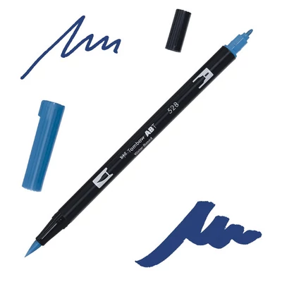 Tombow abt dual brush pen -528, navy blue