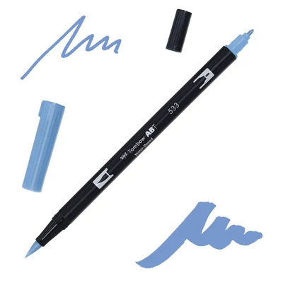 Tombow abt dual brush pen -533, peacock blue